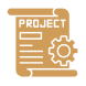 Project document icon with gear symbol.